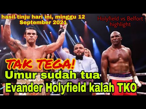 HASIL TINJU HARI INI! Evander Holyfield kalah mengenaskan di tangan victor Belfort!