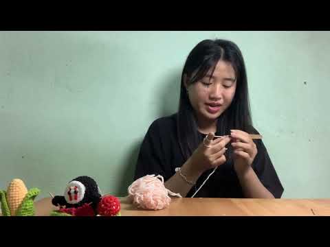 Video tutorial on how to knit at home, knitting a PICTURE with wool Part 4