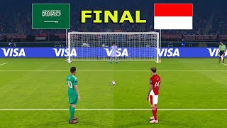 SAUDI ARABIA vs INDONESIA - PENALTIES - FINAL  | FIFA World Cup 2026 USA | All Goals | PES Gameplay