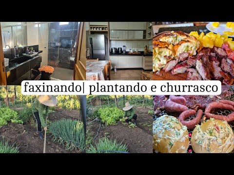 Cuidando do meu  lar | plantando na horta | churrasco de domingo e +