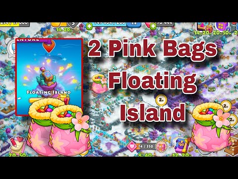 2 Pink Bags on Floating Island | Pink Bag on Floating Island | Family Island Pink Bags