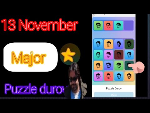 13 November Major puzzle durov Solved Today / Major Daily combo cards 9 November Major puzzle durov