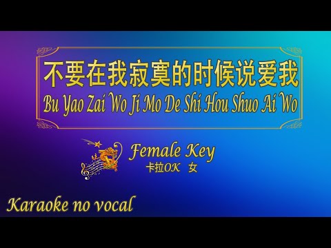 不要在我寂寞的時候說愛我 【卡拉OK (女)】《KTV KARAOKE》 – Bu Yao Zai Wo Ji Mo De Shi Hou Shuo Ai Wo (Female)