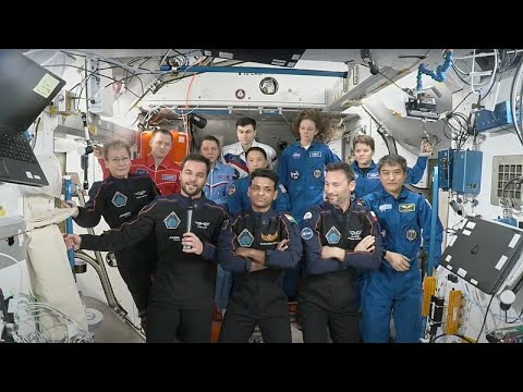 YouTube video thumbnail: Astronauts From Poland, Hungary and India Head Back to Earth Ending First ISS Mission