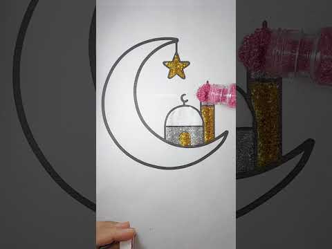 Ramadan Special glitter art || Eid Ul Fitr 2024 || Glitter art special || Ramadan Mubarak