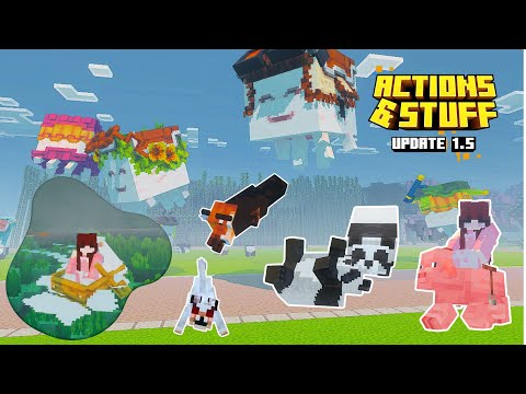 Actions & Stuff V 1.5 on Minecraft Bedrock | Happy Ghast is the best texture & aniamtion