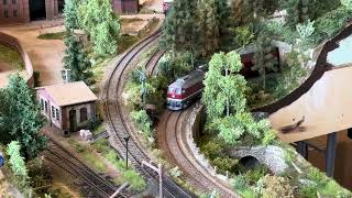 Testfahrten auf neuer Modulanlage mit BR132 und G12 mit Kohle Ganzzug H0 Modellbahn