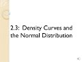 Normal Distribution and Density Curves