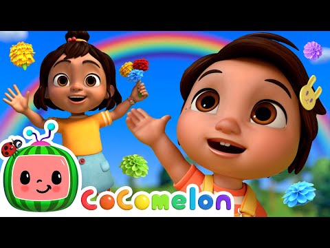 Rainbow Song! Learning Colors for Kids! 🌈| Nina's Familia | CoComelon Nursery Rhymes & Kids Songs