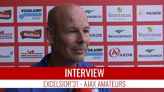 Screenshot van video Michel Steggink: "Een terechte overwinning" | Excelsior'31 - Ajax amateurs