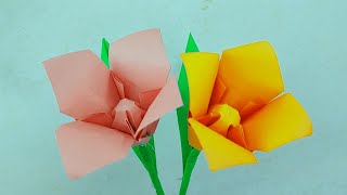 Easy Origami Paper Flower Making For Home Decoration - DIY Flower - Making  #flower_upc