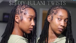 $15 DIY Fulani Twists Protective Style.