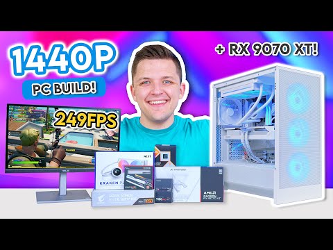 Awesome 1440p Gaming PC Build 2025! 👑 [All-White RX 9070 XT Build w/ Benchmarks]