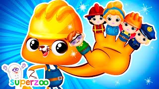 Finger Family de Profesiones! 👮‍♀️👩‍🚒 | Aprende Colores y Salva las Ovejas | SuperZoo