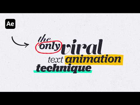 The Secret Method for Creating VIRAL Text Animations - After Effects Tutorial - No Plugins