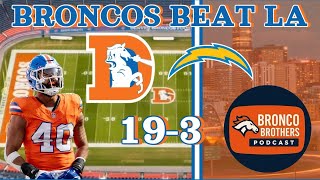 Denver Broncos beat the Los Angeles Chargers 19-6 & have clinched the number one seed in the AFC!!
