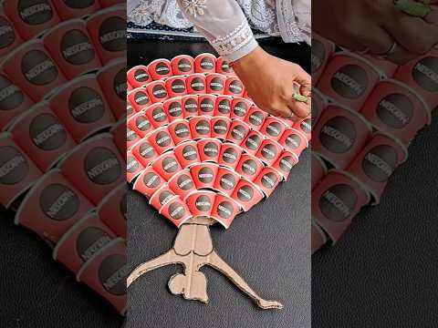 beautiful Paper cup doll wall hanging #shorts #diy #craft #homedecor #youtubeshorts #ashortaday