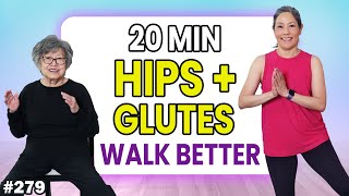 20-Min Hips & Glutes for Seniors | Walk Better, Climb Stairs Easier