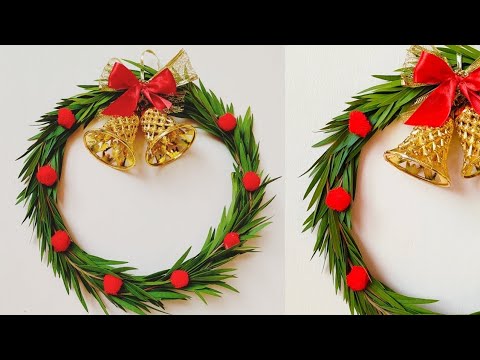 DIY Christmas Wreath/Christmas Wreath from Leaves/How to make Christmas Wreath/Christmas Decoration