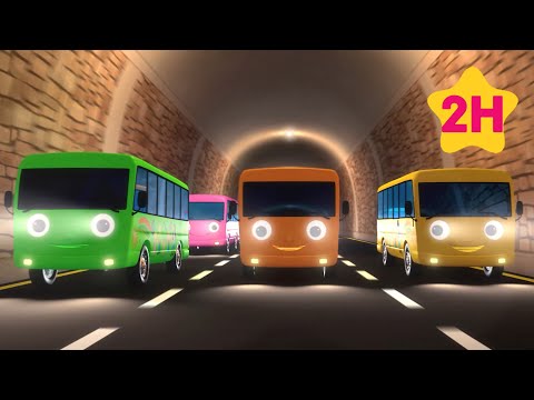 Autobuses en el tunel 🚌 Canciones Infantiles🎵| Caricaturas para bebés