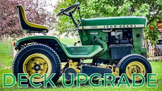 JOHN DEERE 140 Mower Deck Upgrade | Retrofitting A Newer Model 54” Deck