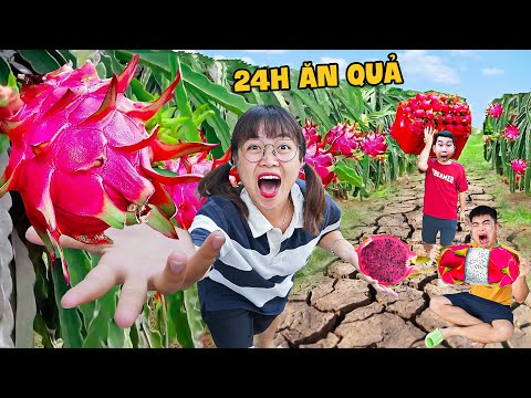 Hà Sam thử Thách 24H Ăn Tất Cả Các Loại Trái Cây Quanh Làng - Thanh Long Cực Ngon