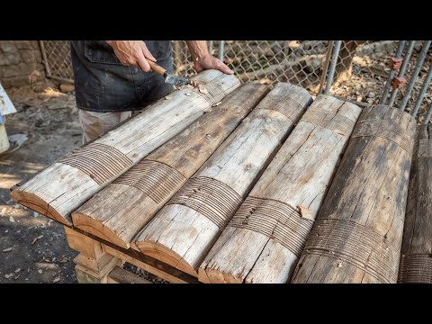 Creative Upcycling: Building A Meaningful Table From Discarded Tree Bark.Creative Ideas  Woodworking