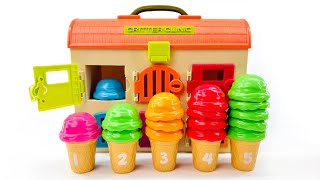 Kids Learn to Count to 10! | Educational Videos For Toddlers to Learn Colors & Counting Ice Cream