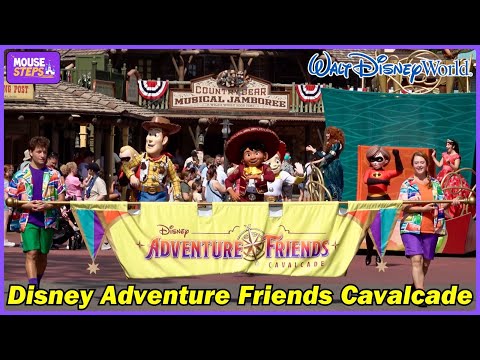 Disney Adventure Friends Cavalcade at Magic Kingdom - Multi Angle 4K - Frontierland
