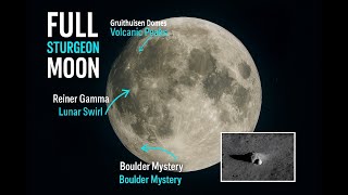 5 Fascinating Lunar Features Under the Sturgeon Moon 🌕 | #SturgeonMoon #FullMoon #Astronomy