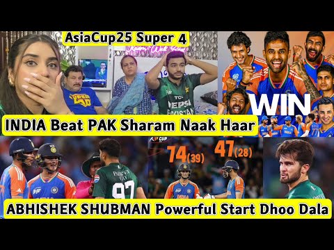 INDIA Beat PAK ABHISHEK or SHUBMAN ne Dhoo Dala PAK BOWLERS ko Phir Haar Gaye Super4 Asiacup25 😭
