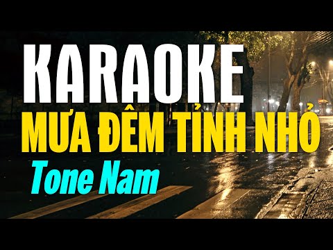 Liên Khúc KARAOKE BOLERO TONE NAM Dễ Hát – LK Karaoke MƯA ĐÊM TỈNH NHỎ