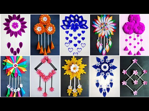 Paper Wall Hanging || 10 Different & Beautiful Paper Flower Wall Hanging Craft Ideas for Room Decor