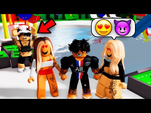 ESPIONEI uma FESTA da PISCINA só de CASAIS APAIXONADOS e ISSO ACONTECEU...BROOKHAVEN RP Roblox