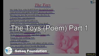 The Toys (Poem) Part 1