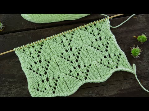 Summer knitting pattern 🦚 Летний узор «Ажурные Трёхгранники» спицами