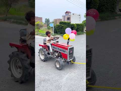 cute boy ka cute mini tractor 🚜