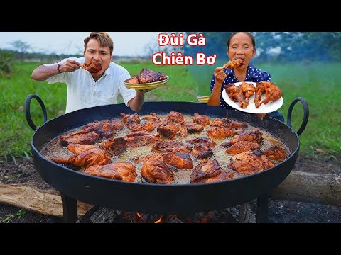 Bà Tân Vlog - Lần Đầu Làm Mâm Đùi Gà Chiên Bơ Khổng Lồ Đãi Cả Làng