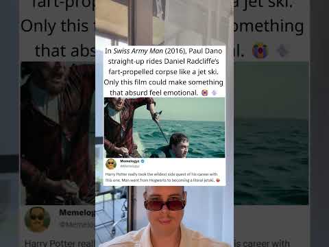 In Swiss Army Man (2016), Paul Dano Rides Daniel Radcliffe Like a Jet Ski