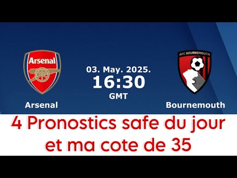 Pronostic foot - Mes 04 pronostics du jour et du week-end et ma belle cote de 35