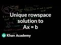 Understanding Matrix Spaces and Solutions