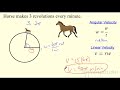 Angular Velocity and Linear Motion Concepts