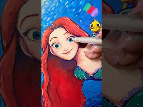 Dibujo una PRINCESA ✨Disney✨ con los COLORES de otra PRINCESA😱🌈 #disney #dibujo