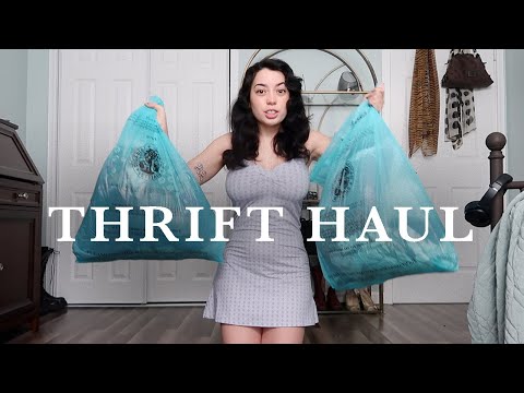 I boxed up my winter wardrobe & thrifted for 7 hours straight / TRY ON HAUL