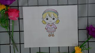 Complete the painting of a lovely little girl