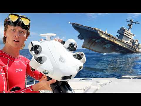 My RC Submarine Explores a Sunken Aircraft Carrier