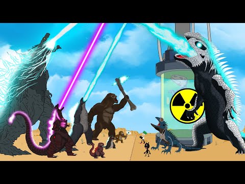 Evolution of GODZILLA & KONG vs Evolution of Black Night Leopard GECKO: POWER LEVELS / CARTOON