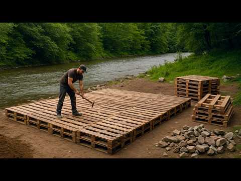 Man Builds House Out of ABANDONED PALLETS in the Middle of the Forest in 121 Days