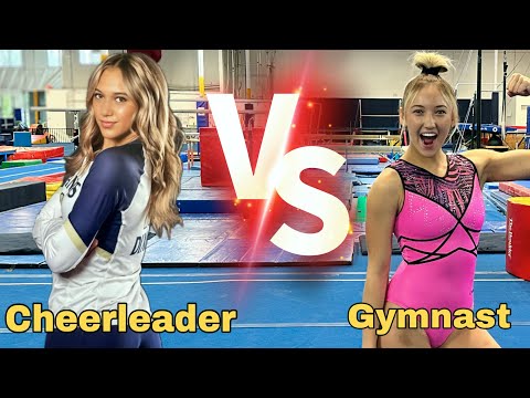 GYMNAST VS CHEERLEADER ABC CHALLENGE! Who is better?🤸📣