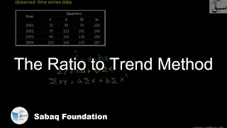 The Ratio to Trend Method